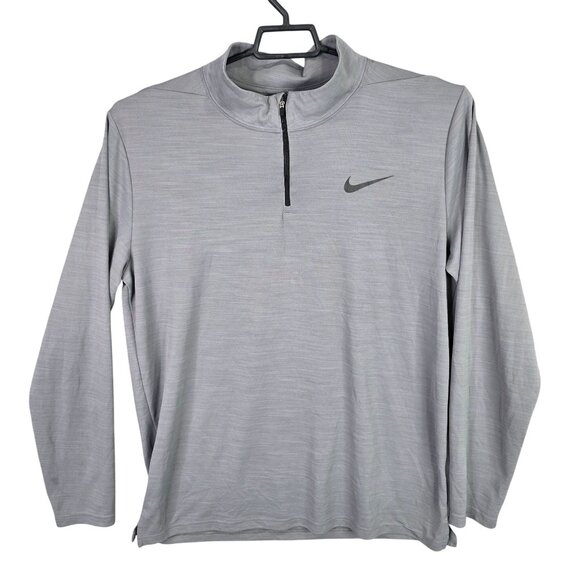 Nike Other - Mens Nike Gray Dri-Fit Standard 1/4 Zip Pullover Shirt Long Sleeve Polyester XL